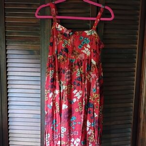 Red Natural Life Maxi Dress